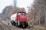 BR 294 294 841 am 02.03.10 mit der �bergabe von Hartmannsdorf nach Chemnitz S�d am Hp Wittgensdorf Mitte