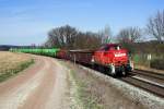 BR 294 294 804 mit der �bergabe von Schwandorf nach Regensburg kurz vor dem Einfahrsignal von Regensburg-Wutzlhofen.
