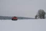 br-294-remotorisiert-ab-294-501 294 747 am 16.02.2010 ist zwischen Amberg und Gebenbach unterwegs.