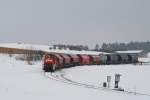br-294-remotorisiert-ab-294-501 294 747 mit der �bergabe von Hirschau nach Amberg am 16.02.2010 bei Gebenbach.
