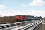 br-294-remotorisiert-ab-294-501 294 809 & 363 706 am 08.03.10 mit dem Traunsteiner M�llzug in T��ling