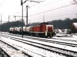 295 076-4 mit �bergabeg�terzug ...  Date Jan de Vries 17.12.2010