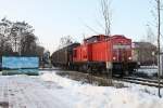 BR 298 298 308 auf dem B� Berliner Stra�e in Schwedt auf dem Weg zu den Papierwerken am 23.12.09