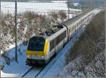BR 3000 Der IR Luxemburg-Liers bef�hrt am 16.02.10 die letzten Meter auf luxemburgischen Boden, bevor er die Grenze nach Belgien erreicht. (Hans)