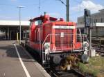 BR 363 eine Diesellok (BR 363 820-2) auf einen Abstellgleis im Hauptbahnhof von Hannover