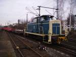 BR 365 Br 365 von der RSE rangiert im Bahnhof Bonn-Beuel Flachwagen.4.2.10
