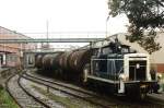 BR 365 365 438-1 mit �bergabeg�terzug bei die �lanlage in Salzbergen am 28-9-2001. Bild und scan: Date Jan de Vries. 