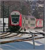 Ankunft des IR im Bahnhof von Troisvierges am 16.02.10. Da ...