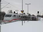 ICE 1 Bremerhaven am 31.12.2009 vom Berliner Hauptbahnhof kommend bei ...