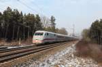 br-401-ice-1-zuge am 07.01.2010 ist der ICE fast in Ulm angekommen ( KBS 750 )