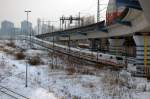 09.02.2010 Ein ICE hat den Berliner Hbf. verlassen Richtung Berlin ...