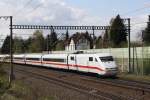 br-401-ice-1-zuge Ein ICE 1 durch f�hrt am 21.04.2010 den Bahnhof Braunschweig Weddel