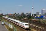 br-401-ice-1-zuge Ebenfalls kam vor dem Aufbruch noch ICE 694 von Stuttgart, welcher nun leer am 20.07. gen Rummelsburg rollt.