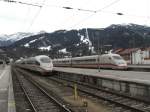 Die beiden ICE&acute;s Wolfsburg und Quedlinburg stehen am 20. M�rz ...