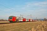 br-4020 BR 4020 unterwegs als S-Bahn 21049 von Tulln nach Wien Franz Josefs Bahnhof. Langenlebarn, am 09.03.2010.