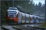 Bei str�menden Regen fahren die beiden Triebwagen 4024 005 & ...