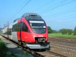 br-4024 4024 055-8 steht als REX3008 am Bahnsteig1 in Redl-Zipf zur Abfahrt bereit;090923
