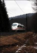 ICE 925, Dortmund Hbf - M�nchen Hbf, st�rmt die Spessartrampe ...