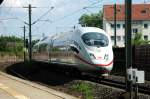 ICE am 25.05.2010 bei der Durchfahrt durch N�rnberg-Glei�hammer.  ...