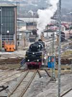 Am 12. M�rz 2010 dampft es mal wieder im Bw ...