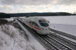 br-411-ice-t Ein ICE von Wien nach Frankfurt/Main auf der KBS 880 bei Parsberg.(30.01.2010)