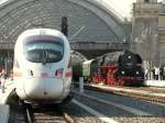 Saisoner�ffnung Dampflok-Museum Bw. DD.-Altstadt (DD. HBf. 26.03. 10) <Zusammentreffen von alt ...