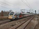 Der Werbe 415 am 18.04.2010 bei der Durchfahrt in M�nchen-Langwied. ...