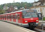 420er in Stuttgart-Feuerbach (4): Der Plochinger 420 918-5 steht am ...