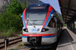 br-427-stadler-flirt-3-teilig BLB Triebwagen ET 132 steht als S3 nach Salzburg in Bad Reichenhall bereit