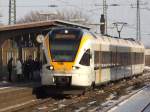 Ein 4-teiliger Stadler FLIRT der Eurobahn steht am 16.01.2010 am ...