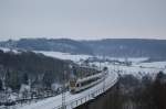 Am 14.2.2010 �berquerten diese beiden Flirts (BR 428) der Eurobahn ...