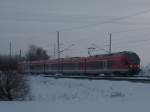 Auf freier Strecke bei Bergen/R�gen am 21.Februar 2010.  ...
