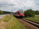 br-429-stadler-flirt-5-teillig 429 029 als RE 33214 Sassnitz-Rostock an der Schleuse von Lietzow am 26.Juli 2010.