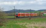 br-440-coradia-continental-db Am 09.04.2010 gab es wieder zwei �berf�hrungsfahrten von 440ern der DB in Richtung S�den. Hier im Haunetal kurz vor Neukirchen.