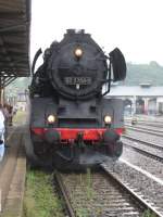 br-50-50-drg-dr-db-050-053-db BR 50 3708 vor dem Heizhausexpress 2009 beim Halt in Nossen bei starkem Regen.
