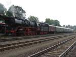 br-50-50-drg-dr-db-050-053-db BR 50 3708 mit dem Heizhausexpress 2009 am Haken beim Halt in Nossen.