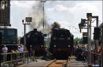 95 027 steht da und dampft ein wenig mit als ...