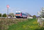 5047 095 als R7777 kurz vor den Zugendbahnhof Neckenmarkt-Horitschon, 21.04.2010. ...