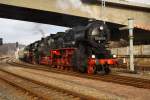 52 8047 und 52 8079 am 06.12.09 im Bahnhof Aue, ...
