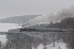 52 8079 hat am 13.02.10 das Markersbacher Viadukt erreicht. ... 52 8079 hat am 13.02.10 das Markersbacher Viadukt erreicht. ...