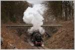 52 6106 bei der R�ckfahrt von Ulmen nach Gerolstein, am ...