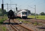 Im Bahnhof Niemberg kam es am 05.06.2010 zu einer �berholung ...