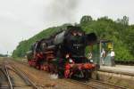 Bahnhofsfest in Hersbruck. Lok 52 8195-1 der Fr�nkischen Museumseisenbahn beim ...