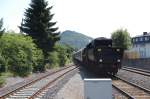 BR 52 8106 mit ihrem Sonderzug von Usseln nach Willingen, ...