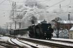 Am 23.01.2010 bespannte die 52.7612 der Fa. B&B einen Dampfsonderzug ...