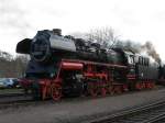 BR 58 Die nicht betriebsf�hige Reko-Dampflok 58 3047 am 27.03.2010 zu Gast in Leipzig Plagwitz.
