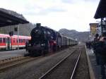 BR 58 Die 58 311 und die 52 6106 waren beim Dampspecktakel in Gerolstein im Sandwich, am 02.04.2010.
