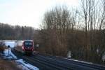 611 027/527 als IRE nördlich von Meckenbeuren, 22.02.10 ... 611 027/527 als IRE nördlich von Meckenbeuren, 22.02.10 ...