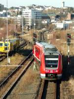 Hof am sonnigen 25.11.2009. Momentan gibt es etliche Gleis�nderungen. So ...