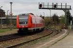 612 031/531 bei der Ausfahrt aus G�schwitz. Hier existiert noch ...